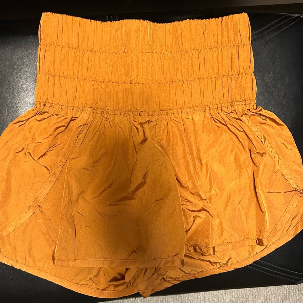 Stylish Orange Athletic Shorts for Women